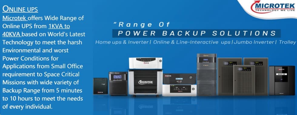 Microtek online UPS range banner