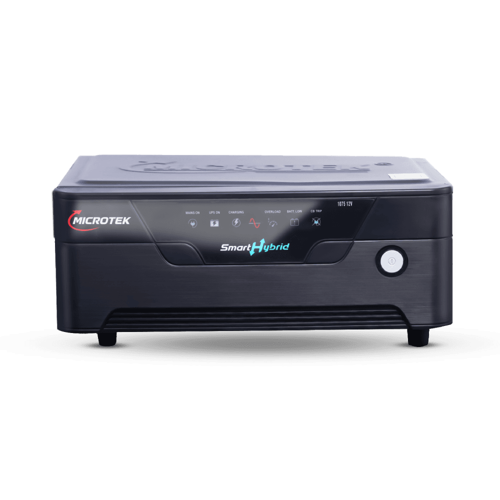Microtek SMART HYBRID UPS 1075 (12V) | Pure Sine Wave Inverter | 950VA/760W UPS for Home